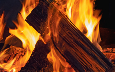 Brûlage écologique dans la cheminée